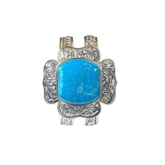 BARSE TURQUOISE GEMSTONE and sterling silver cuff bracelet - Picture 5 of 8